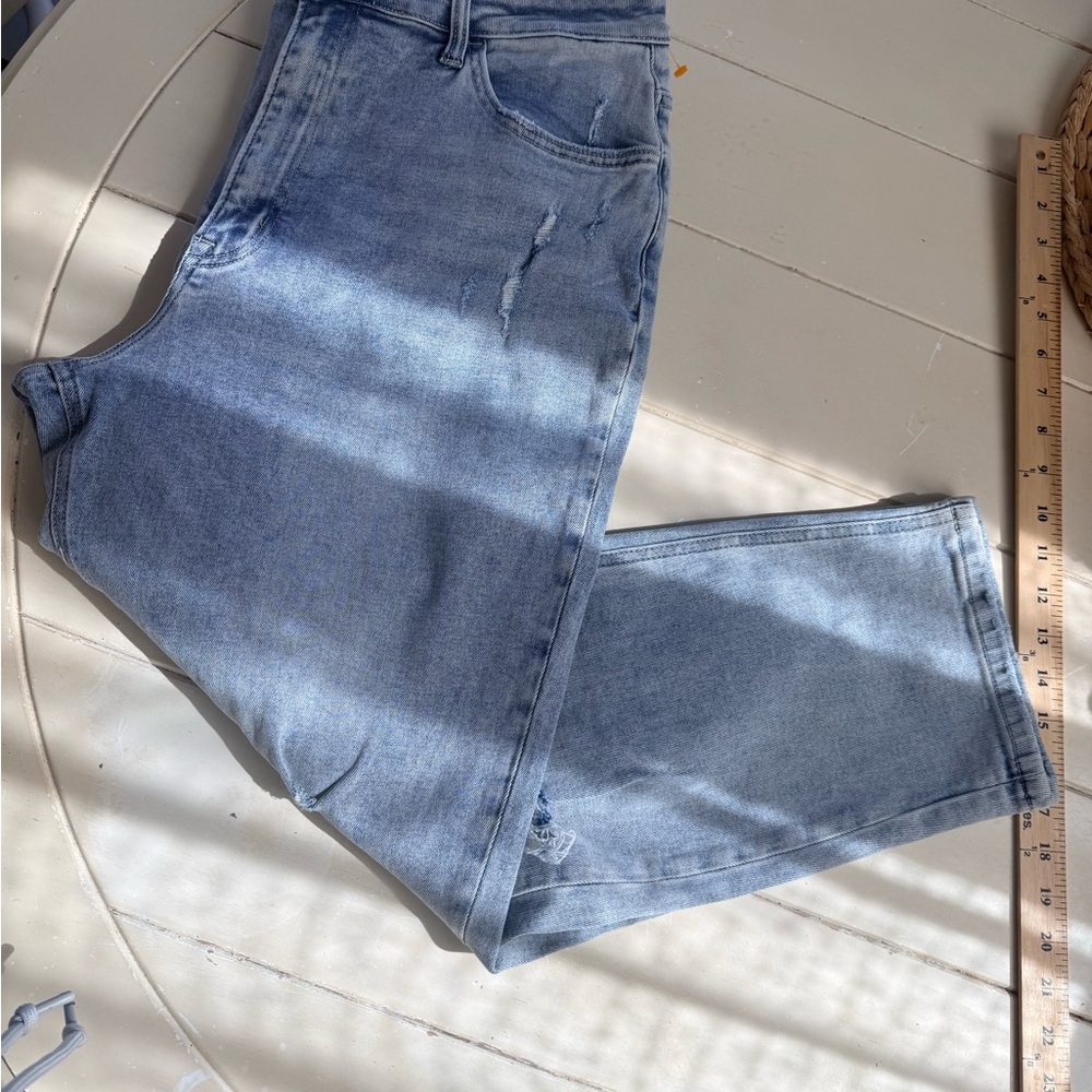 Classic Light Blue Straight Jeans for Men
